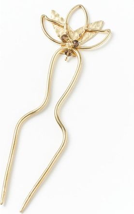 Matr Boomie Kairavini Lotus Hair Pin in Metallic Gold at Nordstrom