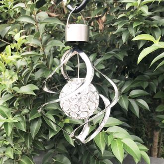 OEM L&aacute;mpara Led Solar Para Exteriores, Fabricada En Acero Inoxidable, Con Esfera Acr&iacute;lica Hueca Giratoria, Resistente Al Agua, Ideal Para Patios Y Jardine