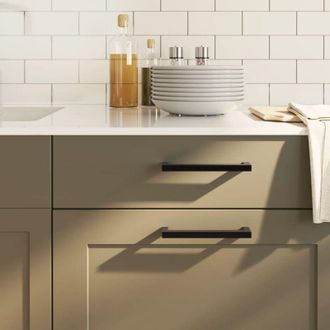 vidaXL vidaXL Maniglie per Mobili 20 pz Nere 160 mm in Acciaio Inox