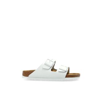 Birkenstock Slides Arizona BS - Dames - Sandalen - Wit - 38 EU - Leer - Schoenen