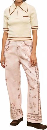 Alemais Akia Straight Leg Denim Jeans In Pink