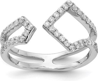 Diamond2Deal 14k White Gold Lab Grown Diamond Wedding Band Ring 1/2Ct Clarity- VS Color- G-H