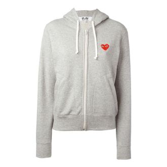 Comme Des Gar&ccedil;ons (WMNS) COMME des GARCONS PLAY Big Heart Zip Hooded Sweatshirt Grey P1T167-1