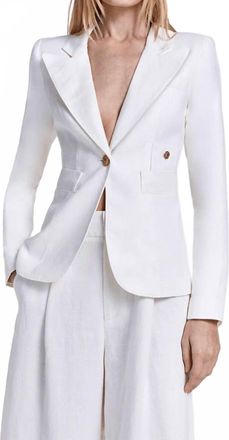 Smythe Linen Duchess Blazer In White