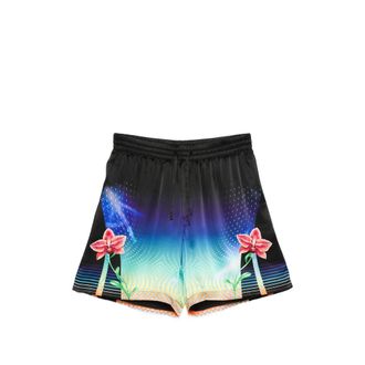 Casablanca Floral-print Drawstring Shorts