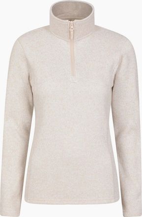 Mountain Warehouse Womens Mountain Warehouse Womens/Ladies Idris Half Zip Fleece Top - Cream - Size: 22