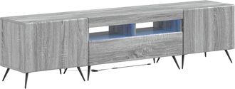 vidaXL Cabinet De Tv Led De 5 Piezas Sonoma Gris Madera De Ingenier&iacute;a Vidaxl