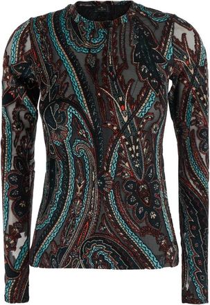 Etro Devor&egrave; Top - Dames - Longsleeves - Veelkleurig - S - Tops