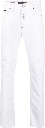 Philipp Plein low-rise straigh-leg jeans - men - Cotton/Elastane/Cotton - 30 - White
