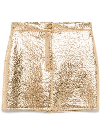 Alysi Metallic mini-rok - Goud