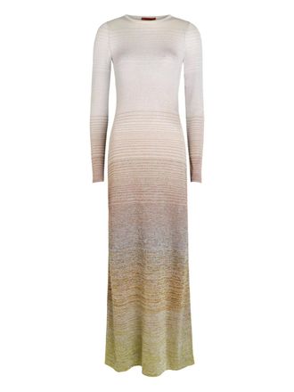 Missoni long-sleeve maxi dress - Neutrals
