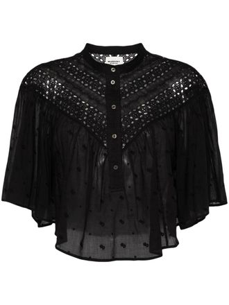 Isabel Marant Safi broderie-anglaise shirt - Black