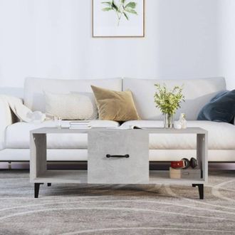 vidaXL Coffee Table Concrete Grey 102x50x40 cm Engineered Wood Vidaxl