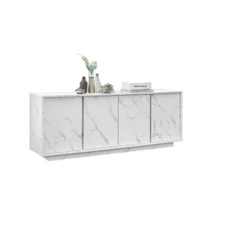 Les Tendances Movil Multiusos Carrara - 4 Puertas - Para Vestibulo, Dormitorio, Cocina, Pasillo - Madera En Tablero De Particulas De Melamina, 110,1 X 42 X 140 Cm