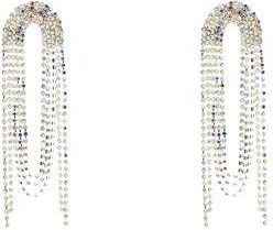 8 by YOOX MULTI DROP OVALS EARRINGS