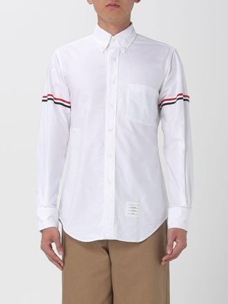 Thom Browne Camicia Thom Browne in popeline con flag logo