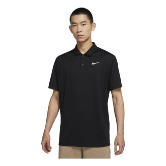 Nike Dri-FIT Victory Solid Color Logo Printing Quick Dry Breathable Short Sleeve Polo Shirt Black DH0823-010