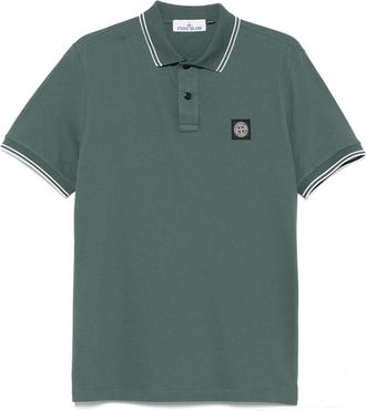 Stone Island Piqu&eacute; poloshirt - Groen