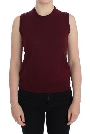 Dolce & Gabbana Vrouwen Rode Mouwloze Crewneck Vest Trui