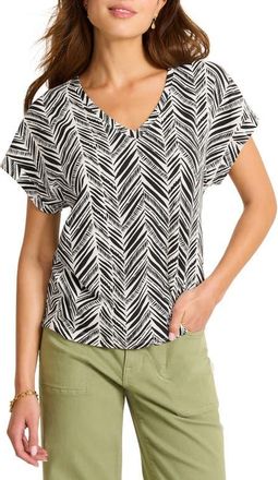 Tommy Bahama Kauai Seaside Sketch V-Neck T-Shirt in Black at Nordstrom, Size X-Small