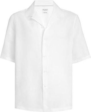 Brunello Cucinelli Short sleeve shirt in White at Nordstrom, Size Xxx-Large Eu