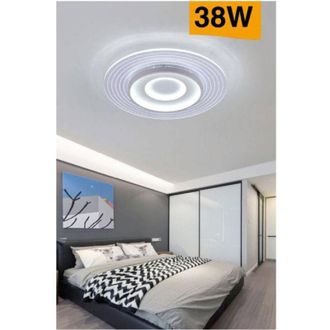 Trade Shop Trade Shop Traesio - Trade Shop - Plafoniera Led Moderna 38 Watt Finitura Bianca Luce Calda Fredda Naturale C40-b