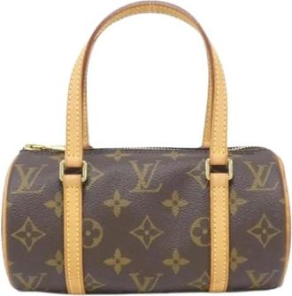 Louis Vuitton Pre-owned Handtas van Gecoat Canvas - Dames - Vintage Handtas - Bruin - ONE Size - Vintage
