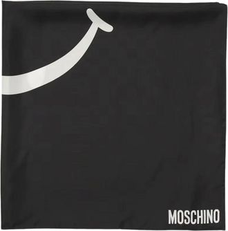 Moschino Foulard Black Smile - Accessories - Mujer - Negro - ONE SIZE