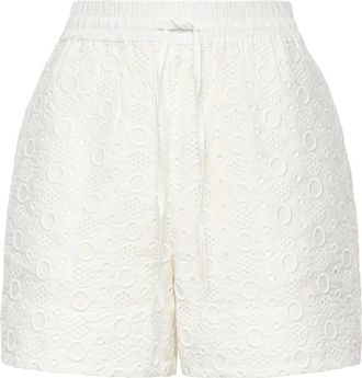 Pinko Liz Short Shorts - Dames - Bermuda - Wit - M - Katoen - Korte Broeken
