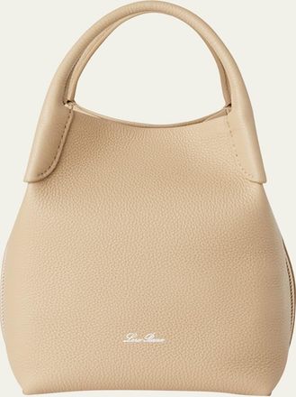 Loro Piana Bale Small Leather Top-Handle Bag