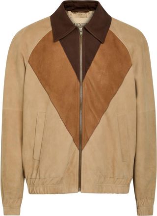 Valentino Garavani Panelled Suede Jacket - Multicoloured 1 - 46 (IT46 / S)