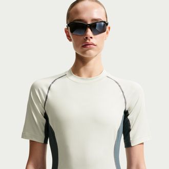 Nike Womens Nike ACG Wildsee Dri-FIT Short-Sleeve Base Layer Top in Green | IO1460-020