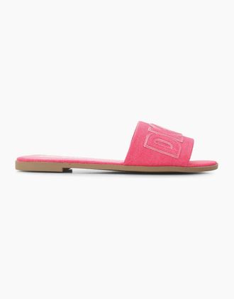 DKNY Womens Willow Flat Sliders - Pink - Size: 4.5