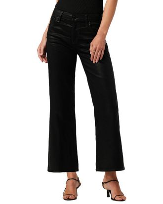 Hudson Rosie Coated Black Wide Leg Ankle Jean