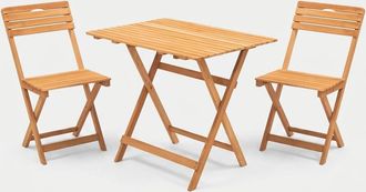 Emob Juego De Mesa Plegable Con 2 Sillas De Madera My 80