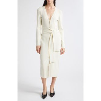 Toccin Lara Long Sleeve Cardigan Dress in Ivory at Nordstrom, Size Xx-Small