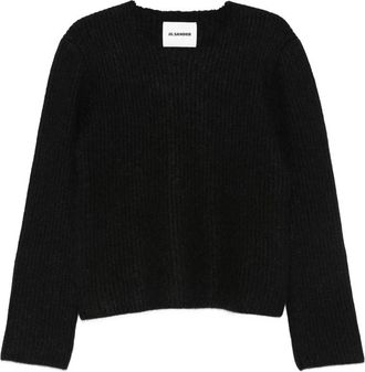 Jil Sander Ribbed Wool-mohair Blend Sweater