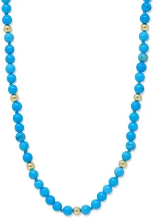 Anzie Boh&egrave;me Turquoise & 14K Gold Fill Necklace at Nordstrom, Size 16
