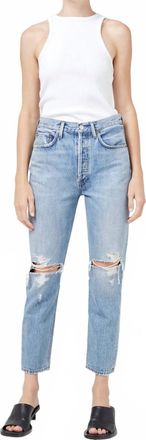 A Gold E Womens Riley High Rise Straight Crop Jean In Blitz
