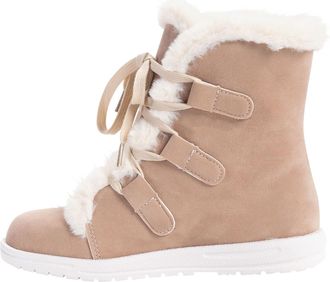 Generic Winter Boots Women Outdoor Thermal Snow Booties Solid Color Casual Faux Fur Lined Comfortable Warm Lace Up Ankle Boots Walking Leisure