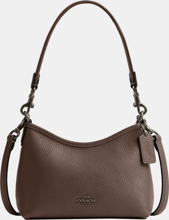 Coach Womens Laurel Small Shoulder Bag in Lux Pebble Leather - Grey - One Size