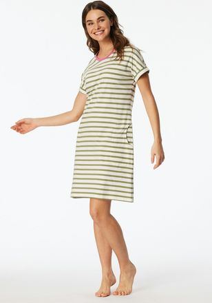 Schiesser Nachthemd SCHIESSER Casual Essentials, Damen, Gr. 36, N-Gr, 705, gr&uuml;n, Single Jersey, Obermaterial: 100% Baumwolle, bequem knielang, Rundhals, Kleider