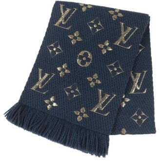 Louis Vuitton Pre-owned Scarves, male, Blue, Size: ONE SIZE Pre-owned Stole