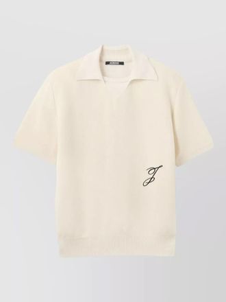 Jacquemus polo short sleeves ribbed collar hem cuffs