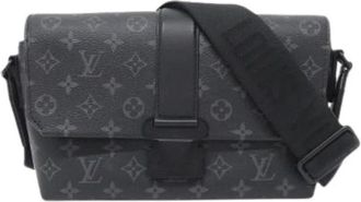 Louis Vuitton Pre-owned Monogram Eclipse S Cap Messenger Schoudertas - Dames - Vintage Schoudertas - Zwart - ONE Size - Vintage