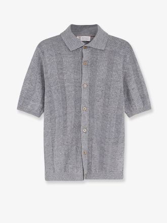 Brunello Cucinelli Cardigan in misto lino e cotone - BRUNELLO CUCINELLI - gender_Man