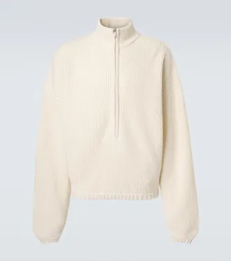 Fear of God Wool, linen, and cotton half-zip sweater