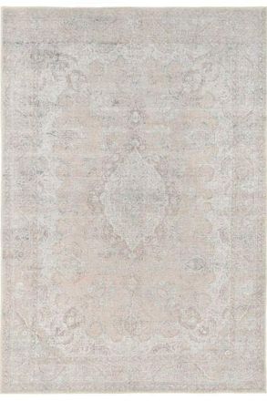Kukoon Neutral Beige Distressed Traditional Medallion Non Slip Washable Low Pile Rug | Size: 280 cm x 370 cm