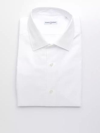 Robert Friedman White Cotton Men Mens Shirt