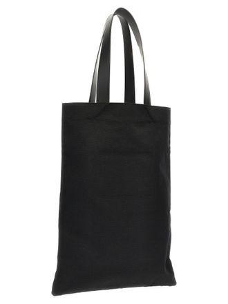 Jil Sander Womens Tote Black Cotton Linen